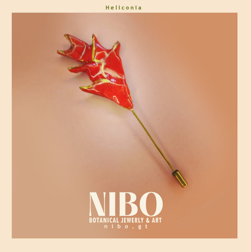 Broche de Alfiler / Heliconia