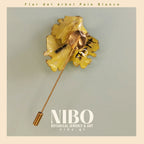 Flor Palo Blanco / Broche de Alfiler