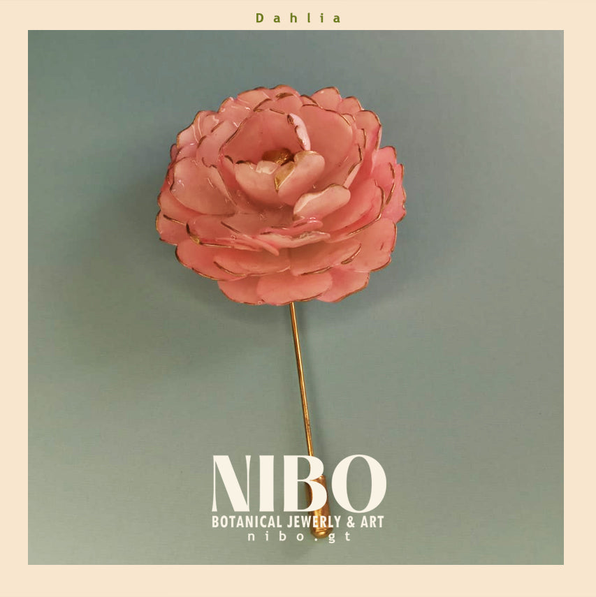 Flor Dahlia / Broche de Alfiler