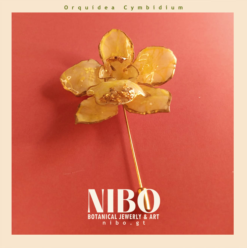Flor Cymbidium / Broche de Alfiler