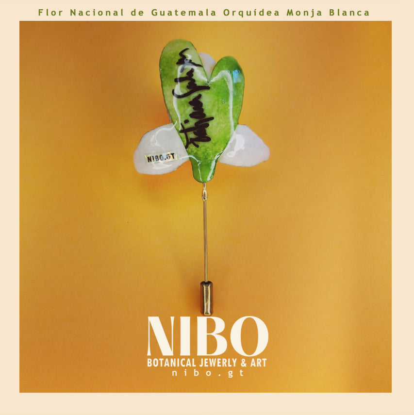 Broche de Alfiler / Monja Blanca