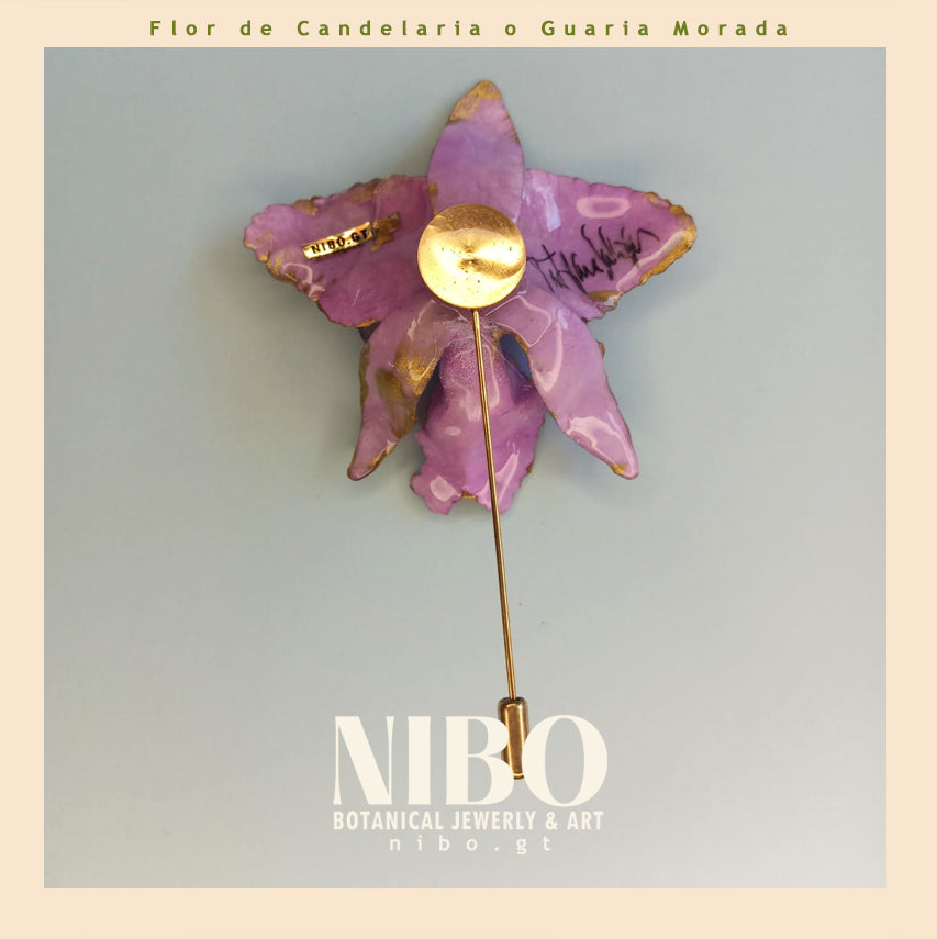 Broche de Alfiler / Guaria Morada