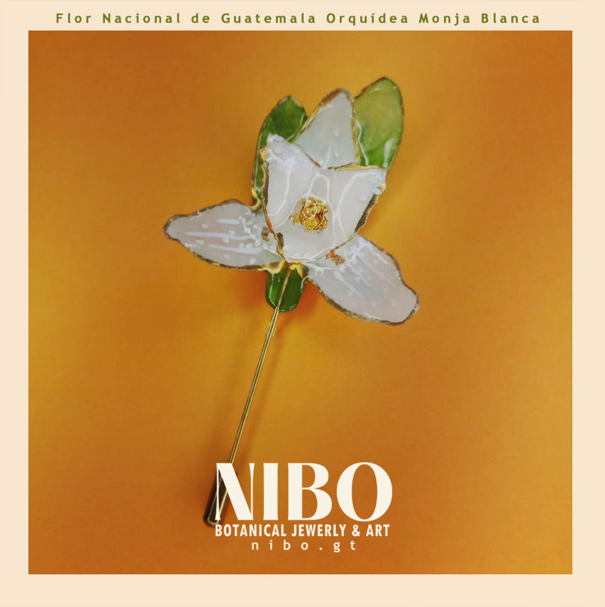 Broche de Alfiler / Monja Blanca