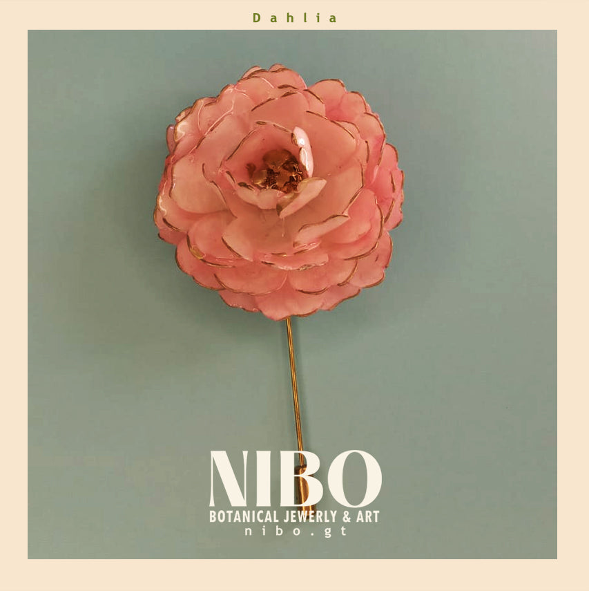 Flor Dahlia / Broche de Alfiler