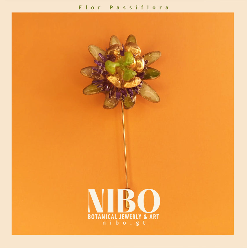 Flor Passiflora / Broche de Alfiler